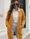 Open Front Longline Cardigan with Pockets