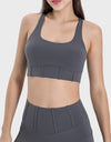 Square Neck Wide Strap Active Tank