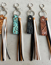 Genuine Leather Tassel Keychain