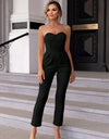 Sweetheart Neck Sleeveless Jumpsuit