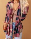 Plaid Open Front Cardigan