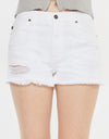 Kancan Raw Hem Distressed Denim Shorts