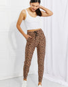 Leggings Depot Full Size Spotted Downtown Leopard Print Joggers