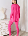 Basic Bae Full Size V-Neck Soft Rayon Long Sleeve Top and Pants Lounge Set