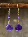 Natural Stone Bead Shape Earrings