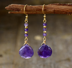 Natural Stone Bead Shape Earrings