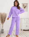 Ivy Lane Teddy Long Sleeve Top and Pants Lounge Set