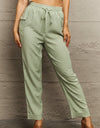 Tie Waist Long Pants