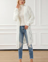 Openwork Open Front Dropped Shoulder Cardigan