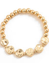 Gold-Plated Alloy Bead Bracelet