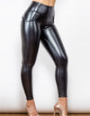 Glossy PU Leather Long Pants