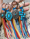 Turquoise Keychain with Tassel