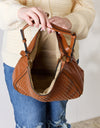 SHOMICO Weaved Vegan Leather Handbag