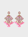 Flower Shape Rhinestone Alloy Dangle Earrings