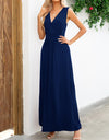 Surplice Neck Sleeveless Maxi Dress