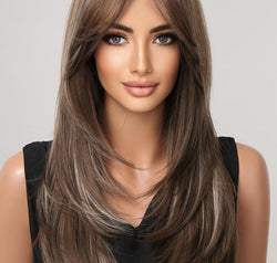 13*1" Full-Machine Wigs Synthetic Long Straight 22"