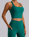 Square Neck Racerback Cropped Tank