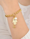 Hamsa Hand Chunky Chain Bracelet