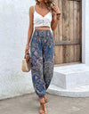 Printed Smocked Waist Pants