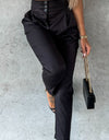 High Waist Wide Waistband Pants