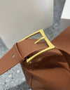 Adjustable Strap PU Leather Handbag