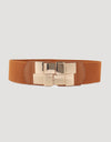 Geometric Buckle Elastic Wide Belt