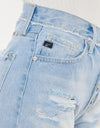 Kancan Distressed Button Fly Denim Shorts