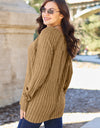 Basic Bae Full Size Ribbed Round Neck Long Sleeve Knit Top