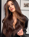 Full Machine Long Wave Synthetic Wigs 26''