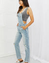 Judy Blue Melina Full Size Distressed Straight Leg Overalls