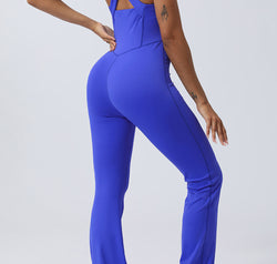 Crisscross Wide Strap Sleeveless Jumpsuit