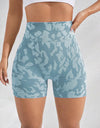 Printed High Waist Active Shorts