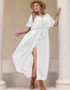 Plus Size Round Neck Half Sleeve Dress