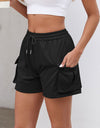 Drawstring Elastic Waist Shorts with Pockets