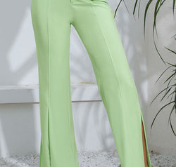 Slit High-Rise Flare Pants