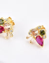 Zircon Decor 925 Sterling Silver Stud Earrings