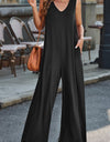 Full Size V-Neck Wide Strap Jumpsuit