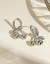 Stainless Steel Cherry Drop Earrings