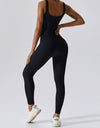 Wide Strap Sleeveless Active Jumpsuit