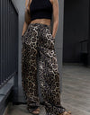 Leopard High Waist Wide Leg Pants