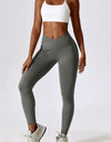 Slim Fit Wide Waistband Sports Leggings