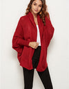 Open Front Batwing Sleeve Cardigan