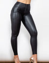 Matte PU Leather Long Pants