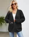 Open Front Long Sleeve Cardigan with Pockets