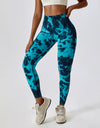 Tie Dye Wide Waistband Active Leggings