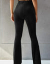 Ribbed High Waist Flare Pants