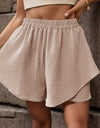 Layered Elastic Waist Shorts