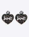 LOVE Beaded Heart Earrings