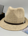 Short Brim Jute Cloth Hat