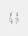 Moissanite Leaf 925 Sterling Silver Earrings